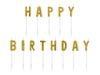 Świeczki urodzinowe Happy Birthday 13szt 2,5cm złote 105850
