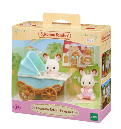 Sylvanian families 5432 zestaw bliźniaków królików + wózek