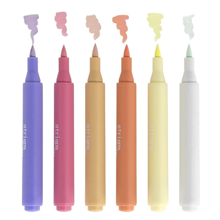 Strigo Marker Akrylowy z Końcówką Brush w Trójkątnej Obudowie w 6 kolorach 854249
