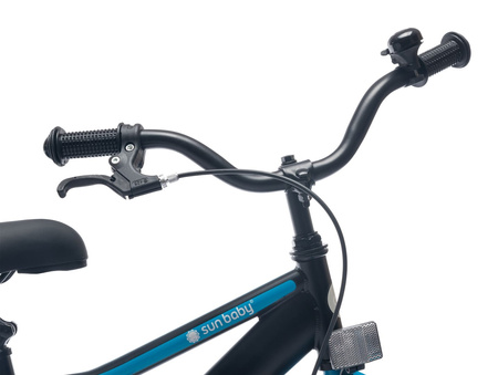 Rowerek 14 cali Tracker bike z pchaczem neon niebieski 645762 Rower