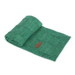 Kocyk dziany 90*90 krata szmaragdowy 326887