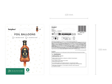 Balon foliowy Whisky 27x12cm 043220