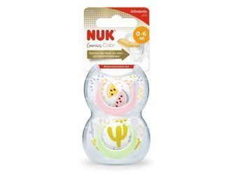 Nuk smoczki uspokajające lateksowe 0-6m genius color  260240