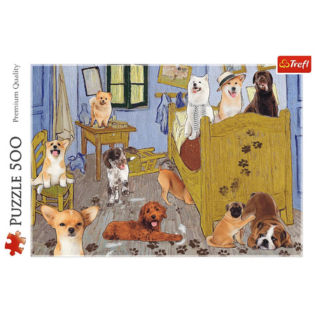 Puzzle Trefl 500 Pokój van Gogha Psia rewolucja 375398