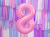 Balon foliowy cyfra 8 różowy 86cm 795099