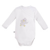 Body zakładane z długim rękawem newborn biały 050