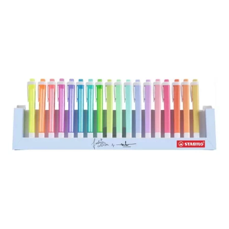 Zakreślacze stabilo swing cool 18 sztuk z podstawką