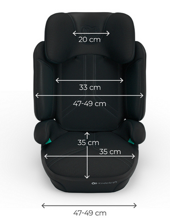 Kinderkraft XPAND 2 Pro i-Size 100-150 cm Black Fotelik samochodowy 926473