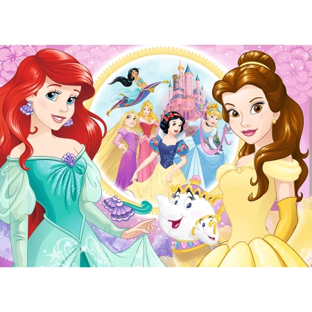 Puzzle Trefl 100 Glitter Wspomnienia Belli i Arielki 148190