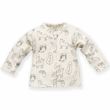 Kaftan secret forest 56 ecru druk pinokio