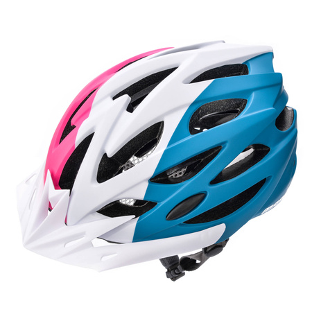 Kask rowerowy Meteor Marven S 52-56cm różowy/biały/morski