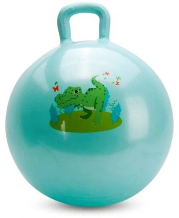 Skoczek gumowy Piłka 60cm zielona z pompką 642044