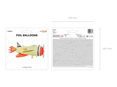 Balon foliowy Samolot 91x39cm 183353