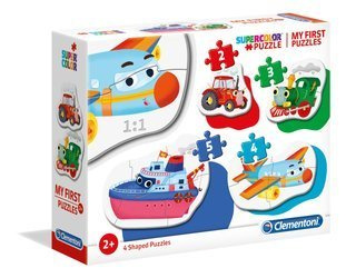 Clementoni puzzle 3,6,9,12 moje pierwsze puzzle means of transport