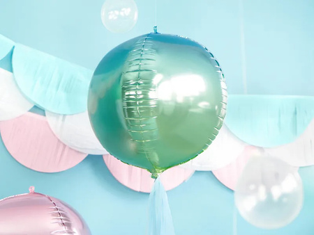 Balon foliowy Kula ombre 35cm fioletowo-zielony 108158