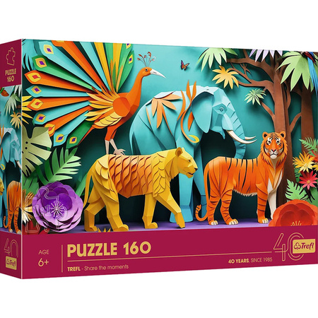 Puzzle Trefl 160 40-lecie Trefl Paper Art Dżungla 400519