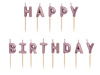 Świeczki urodzinowe Happy Birthday 13szt 2,5cm różowe złoto 032705