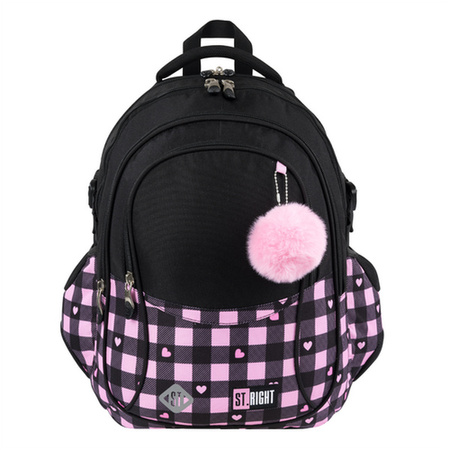 PLECAK 4-KOMOROWY STRIGHT BP-01 PINK CHECKERED 680366