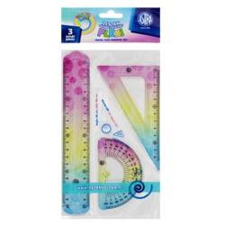 Zestaw geometryczny Flexi pastelowy 3el 182803