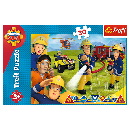 Puzzle trefl 30 gotowi by pomagać strażak sam 18244