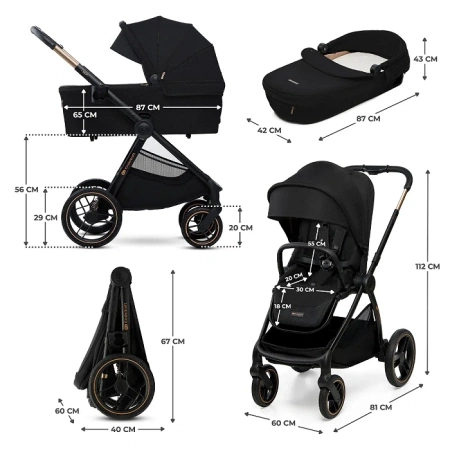 Kinderkraft  Nea 2 Midnight Black 2w1 926008 Wózek wielofunkcyjny