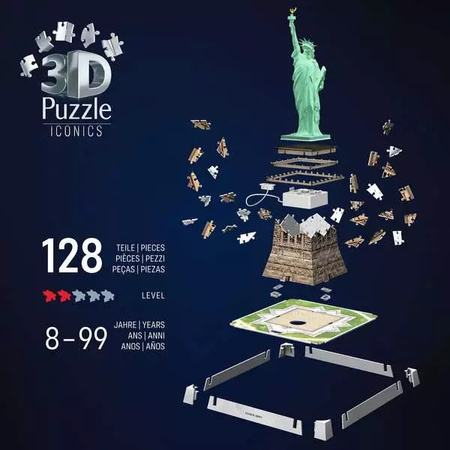 Puzzle Ravensburger 3D Iconics Statua Wolności 080275