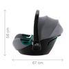 Britax Romer Baby Safe 3 i-Size fotelik samochodowy, zestaw z bazą ISOFIX ~0-13 kg | Midnight Grey