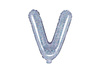 Balon foliowy litera "v", 35cm, holograficzny