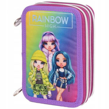 Piórnik JUMBO potrójny z wyposażeniem RAINBOW HIGH SILVER STYLE AC31 192864
