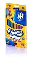 Kredki oł.12kol jumbo trójkątne czar.drewno 061617 astra