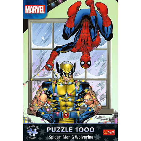Puzzle Trefl 1000 Premium Plus Spider-Man&Wolverine Święta 120882