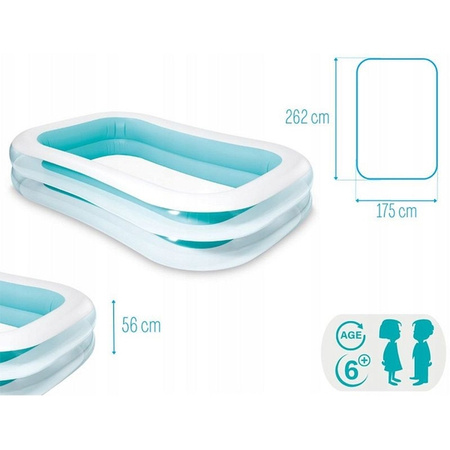 INTEX 56483 Basen ogrodowy prostokątny 262x175x56cm 454832