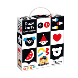 CzuCzu: Duże karty kontrastowe dla dzieci w wieku 0 mies.+ 3 mies.+