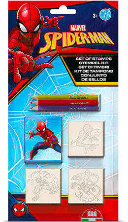 Multiprint Pieczątki Blister 3szt Spiderman 038172