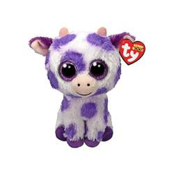 Ty Beanie Boos fioletowo-biała krowa 15cm 373451