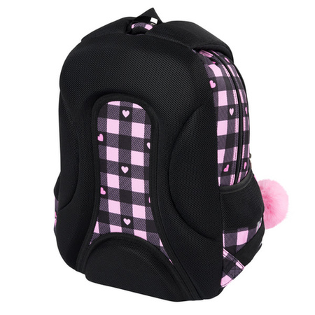 PLECAK 3-KOMOROWY STRIGHT BP-26 PINK CHECKERED 680373