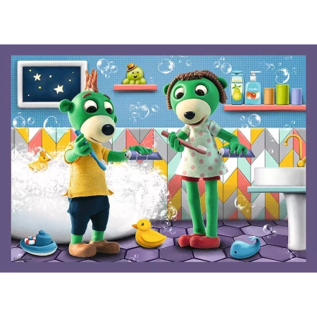 Puzzle Trefl 4w1 Trefliki przed snem Dobranoc Trefliki na noc 343991