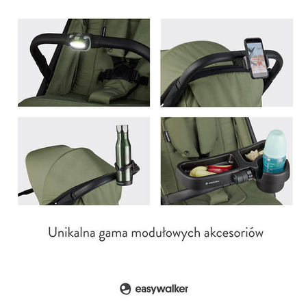 Easywalker Miley 2 Kompaktowy wózek spacerowy z torbą transportową Sage Green 112986