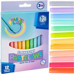 Flamastry Astra CX 12kol pastelowych 167657