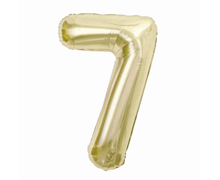 Balon foliowy B&C cyfra 7 szampańska 85 cm AA 189230