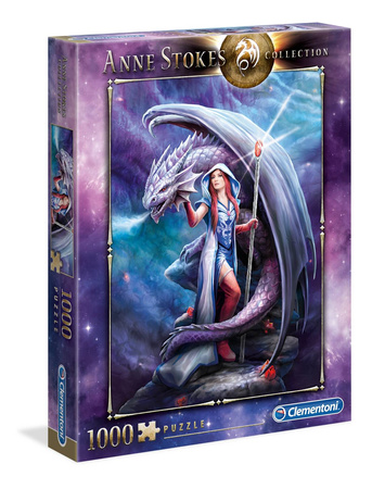 Clementoni puzzle 1000 anne stokes colle.dragon mage 395255