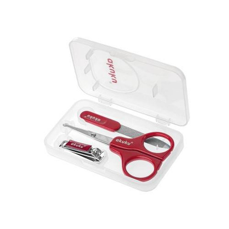 Akuku zestaw do manicure red (12/72)000425