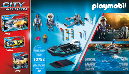 Playmobil 70782 policyjny plecak odrzutowy: aresztowanie złodzieja sztuki