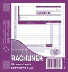 Druk rachunek dla zwoln  z vat 2/3 a5 o+k 230-4