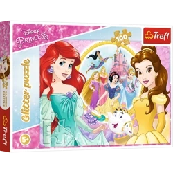 Puzzle Trefl 100 Glitter Wspomnienia Belli i Arielki 148190