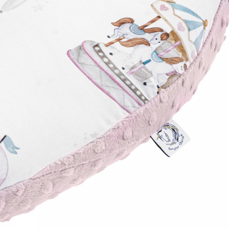 Duży Bamusowy Rogal Lunapark z minky sepia rose rozmiar 50x65 cm 418583