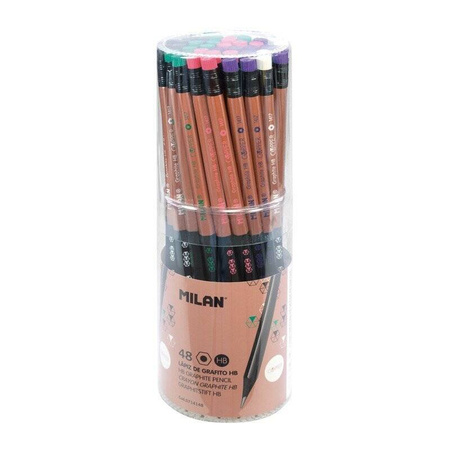 Ołówek milan copper z gumką hb 080855 /48/