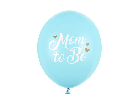 Balony 30cm Mom to be Pastel Light Blue A'6 199101