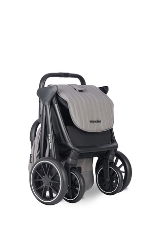 Easywalker Jackey2 XL Przestronny, samoskładający się wózek spacerowy z kołami XL Pebble Grey 117028