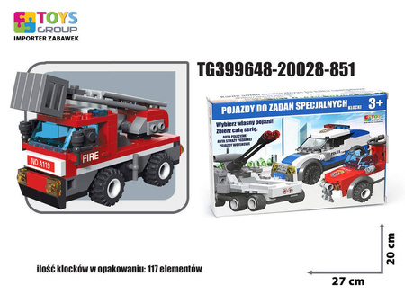 Klocki pojazd strażacki 815405